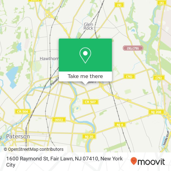 1600 Raymond St, Fair Lawn, NJ 07410 map