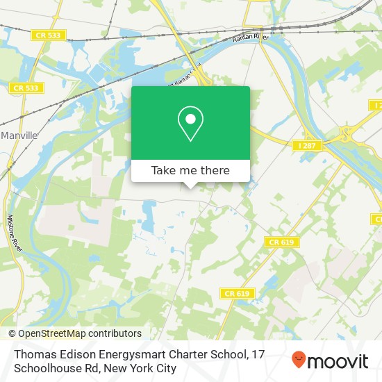 Thomas Edison Energysmart Charter School, 17 Schoolhouse Rd map