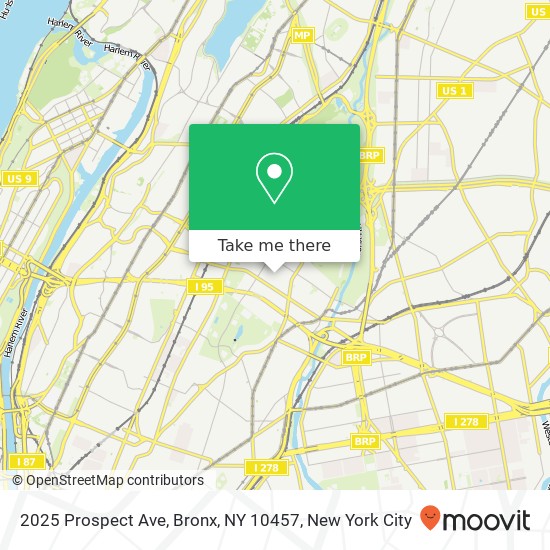 2025 Prospect Ave, Bronx, NY 10457 map
