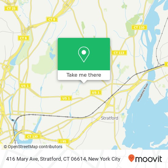 Mapa de 416 Mary Ave, Stratford, CT 06614