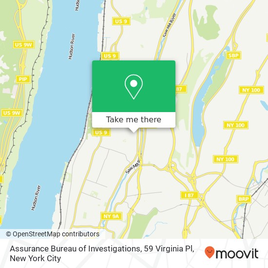 Mapa de Assurance Bureau of Investigations, 59 Virginia Pl