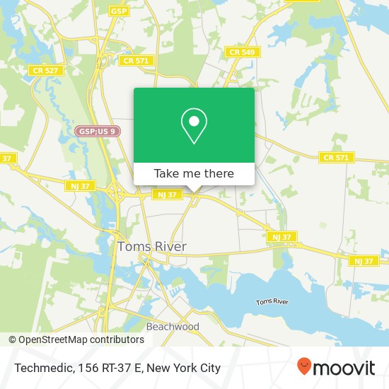 Mapa de Techmedic, 156 RT-37 E