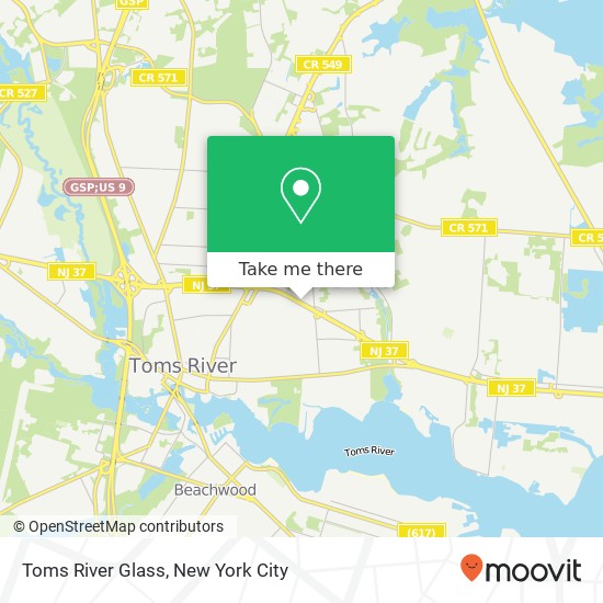 Toms River Glass, 254 RT-37 E map