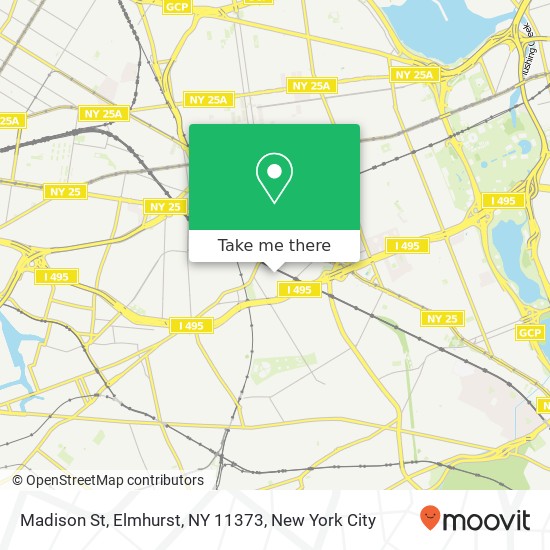 Mapa de Madison St, Elmhurst, NY 11373