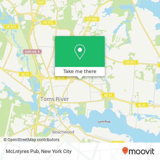 McLntyres Pub map