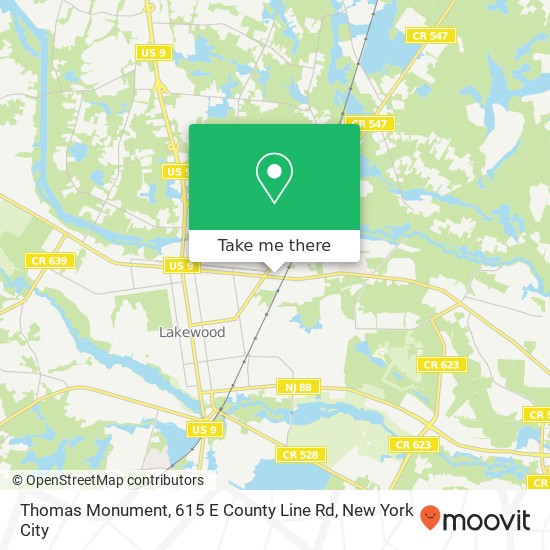 Thomas Monument, 615 E County Line Rd map