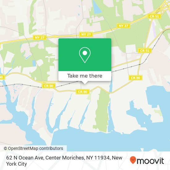 62 N Ocean Ave, Center Moriches, NY 11934 map