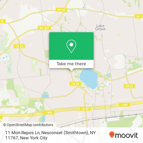 11 Mon Repos Ln, Nesconset (Smithtown), NY 11767 map