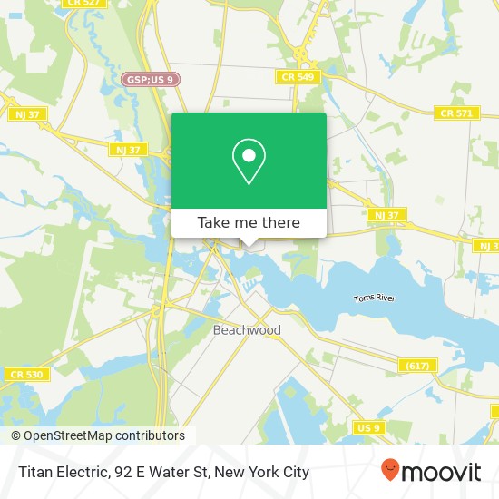 Mapa de Titan Electric, 92 E Water St