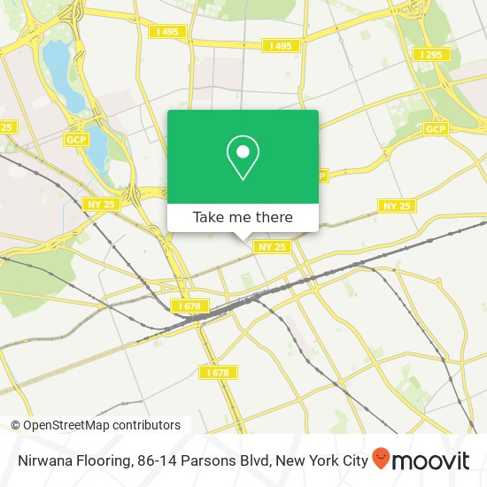 Mapa de Nirwana Flooring, 86-14 Parsons Blvd