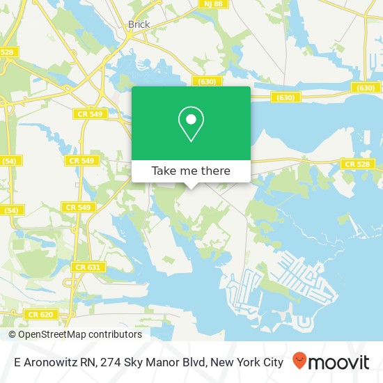 Mapa de E Aronowitz RN, 274 Sky Manor Blvd