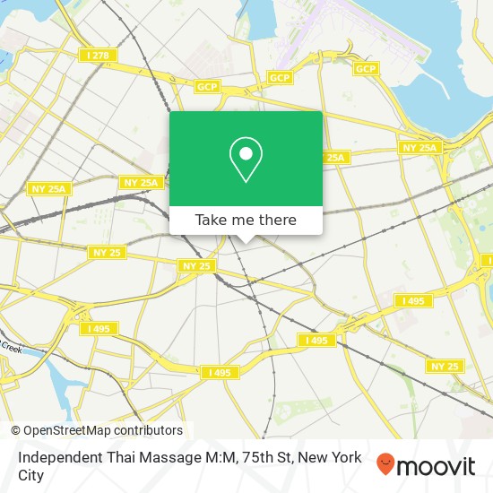 Independent Thai Massage M:M, 75th St map