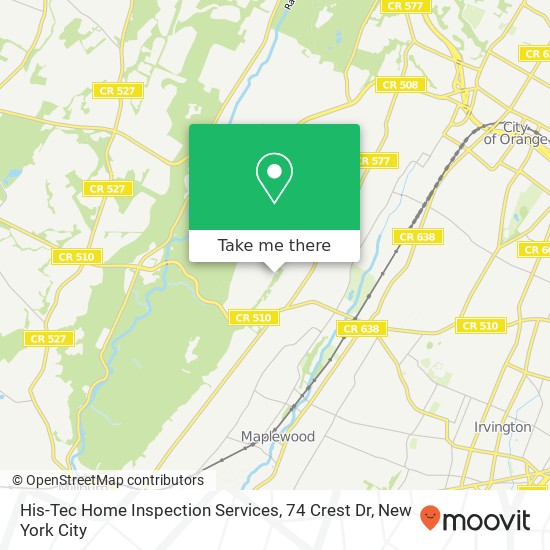 Mapa de His-Tec Home Inspection Services, 74 Crest Dr