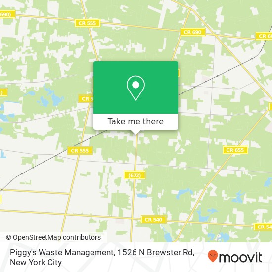 Mapa de Piggy's Waste Management, 1526 N Brewster Rd