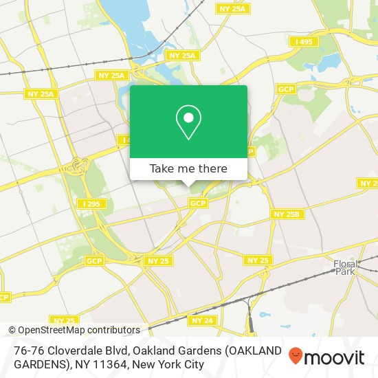 76-76 Cloverdale Blvd, Oakland Gardens (OAKLAND GARDENS), NY 11364 map