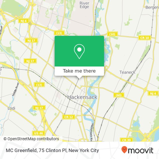 MC Greenfield, 75 Clinton Pl map