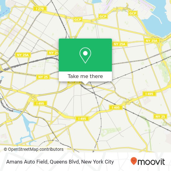 Mapa de Amans Auto Field, Queens Blvd