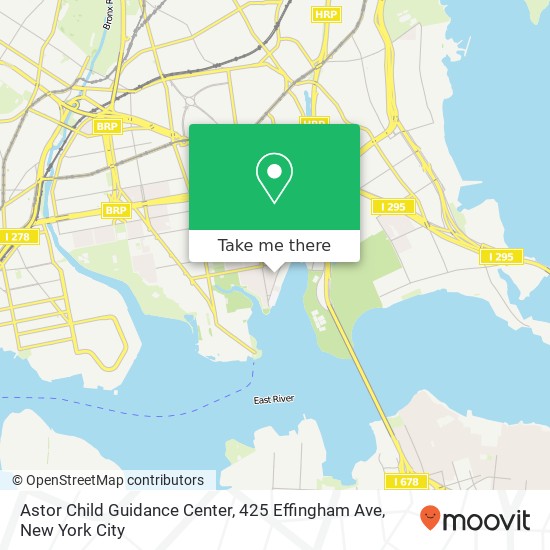 Mapa de Astor Child Guidance Center, 425 Effingham Ave