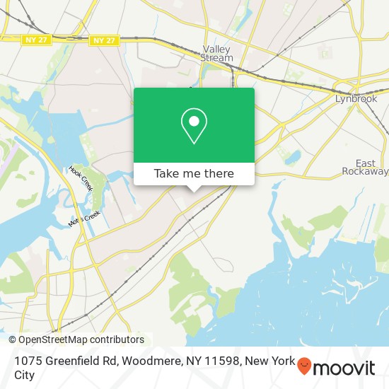 1075 Greenfield Rd, Woodmere, NY 11598 map