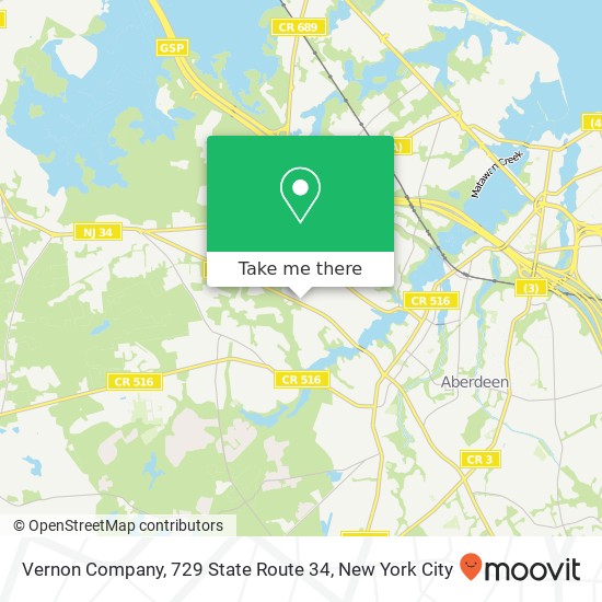 Mapa de Vernon Company, 729 State Route 34