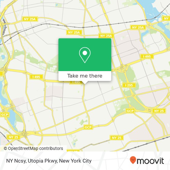 NY Ncsy, Utopia Pkwy map