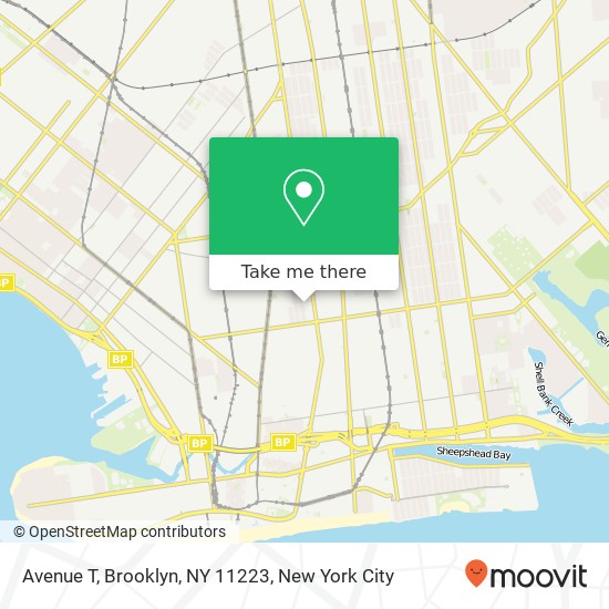 Mapa de Avenue T, Brooklyn, NY 11223