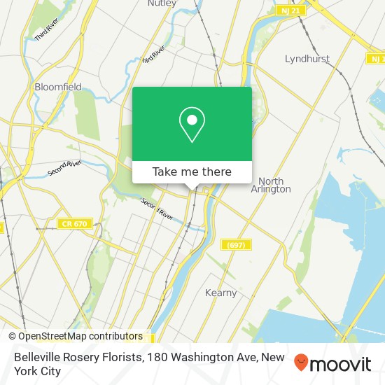 Belleville Rosery Florists, 180 Washington Ave map
