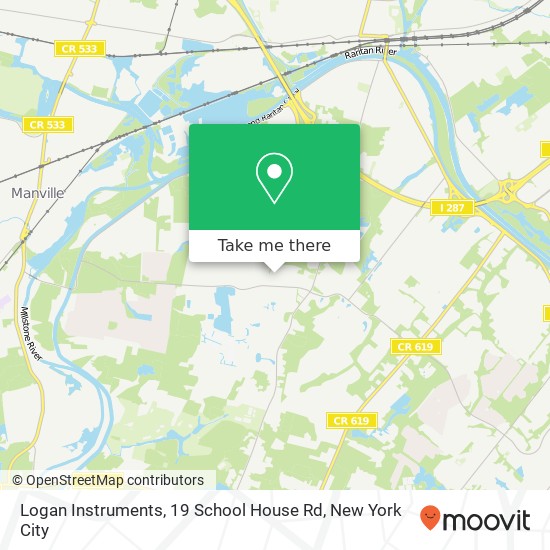 Mapa de Logan Instruments, 19 School House Rd