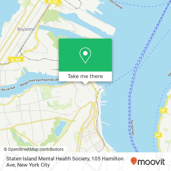 Mapa de Staten Island Mental Health Society, 105 Hamilton Ave