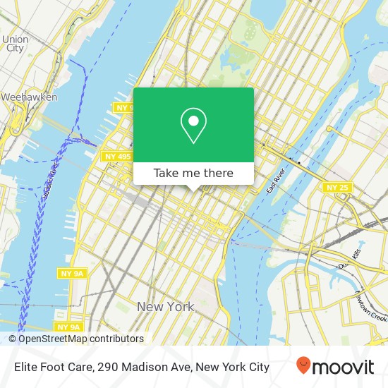 Elite Foot Care, 290 Madison Ave map