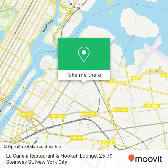 La Canela Restaurant & Hookah Lounge, 25-79 Steinway St map