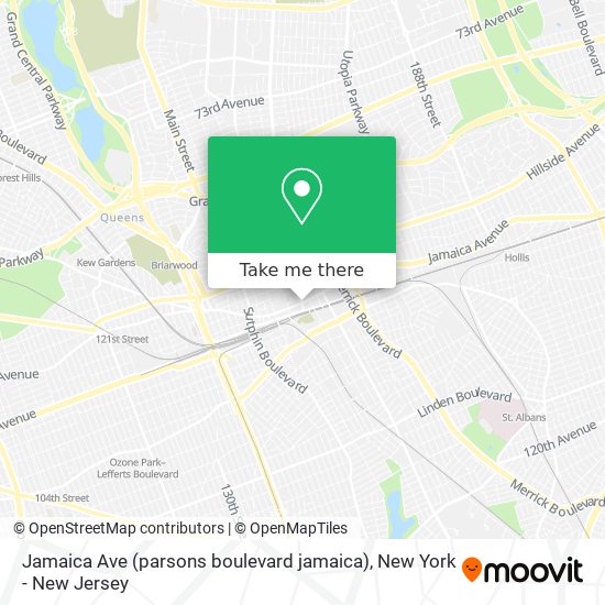 Jamaica Ave (parsons boulevard jamaica) map