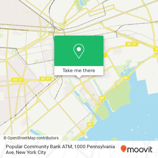 Mapa de Popular Community Bank ATM, 1000 Pennsylvania Ave