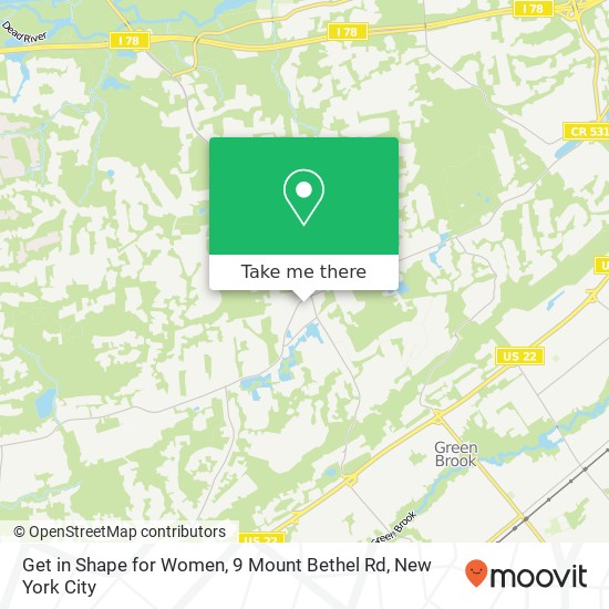 Get in Shape for Women, 9 Mount Bethel Rd map