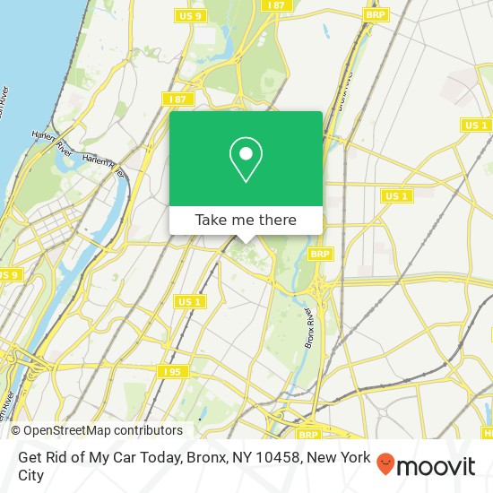 Mapa de Get Rid of My Car Today, Bronx, NY 10458