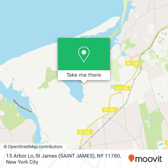 Mapa de 15 Arbor Ln, St James (SAINT JAMES), NY 11780