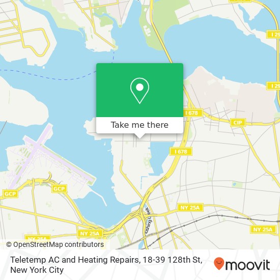 Mapa de Teletemp AC and Heating Repairs, 18-39 128th St