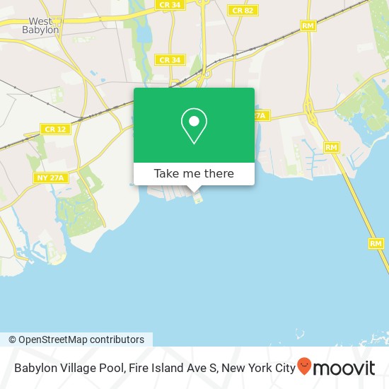 Mapa de Babylon Village Pool, Fire Island Ave S