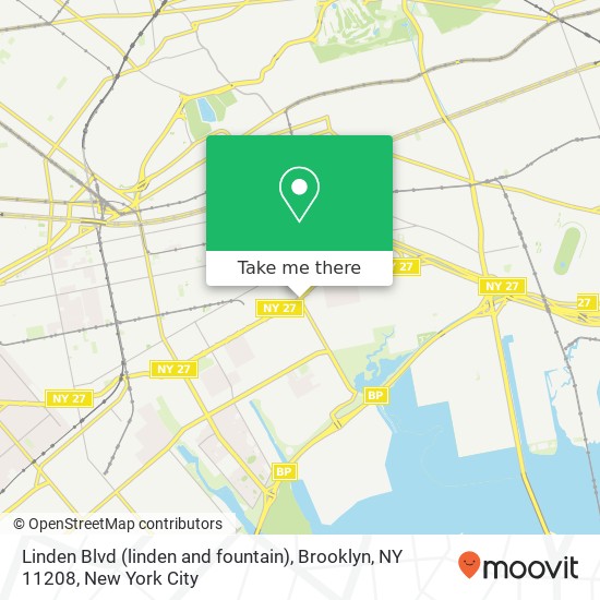 Mapa de Linden Blvd (linden and fountain), Brooklyn, NY 11208