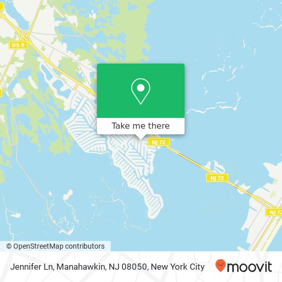 Jennifer Ln, Manahawkin, NJ 08050 map