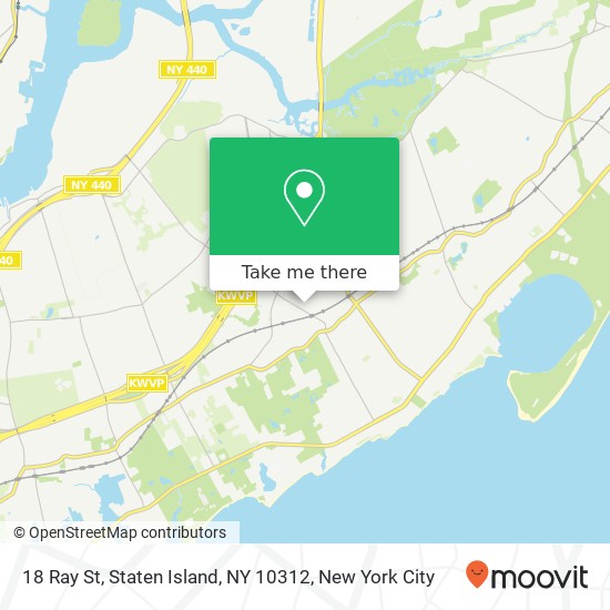 Mapa de 18 Ray St, Staten Island, NY 10312
