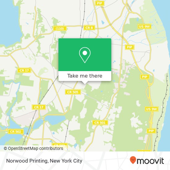 Norwood Printing map