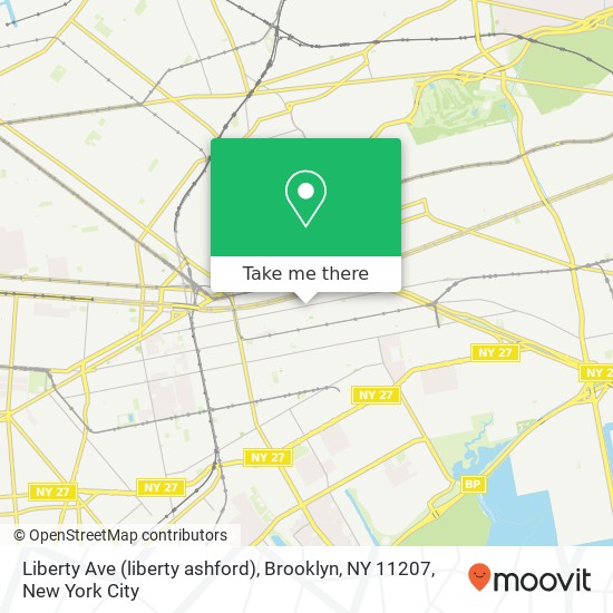 Mapa de Liberty Ave (liberty ashford), Brooklyn, NY 11207