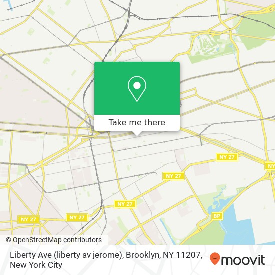 Mapa de Liberty Ave (liberty av jerome), Brooklyn, NY 11207