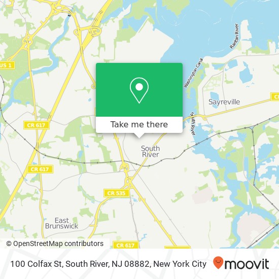 Mapa de 100 Colfax St, South River, NJ 08882