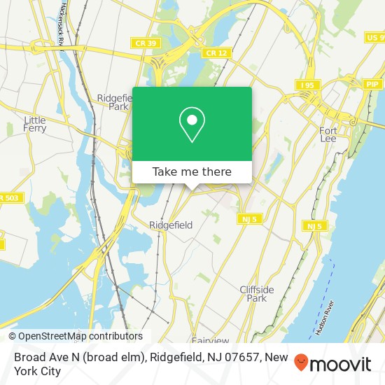 Broad Ave N (broad elm), Ridgefield, NJ 07657 map
