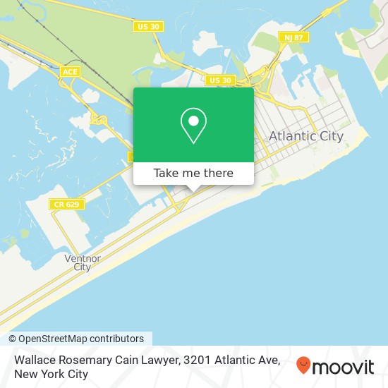 Mapa de Wallace Rosemary Cain Lawyer, 3201 Atlantic Ave