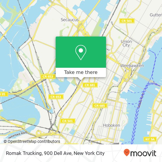 Mapa de Romak Trucking, 900 Dell Ave