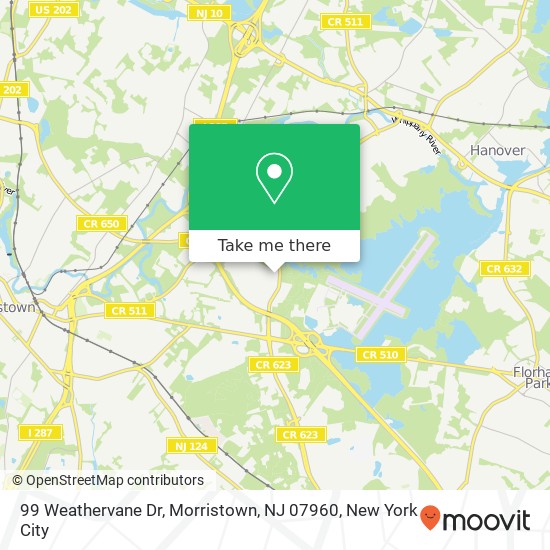 99 Weathervane Dr, Morristown, NJ 07960 map