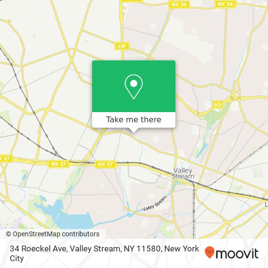 34 Roeckel Ave, Valley Stream, NY 11580 map
